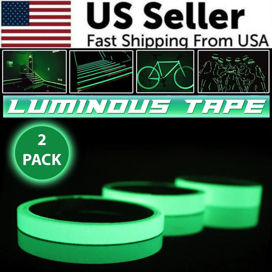 2PC  Glow In The Dark Adhesive Wall Sticker Tape