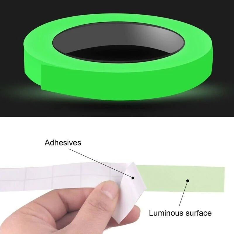 2PC  Glow In The Dark Adhesive Wall Sticker Tape