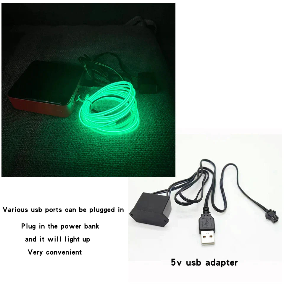 Neon LED Wire Strip Decor + Controller