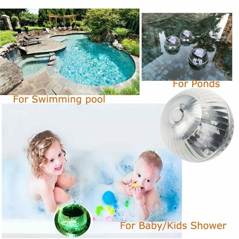 Solar Powered Floating Pool Lamp Rotating RGB LED