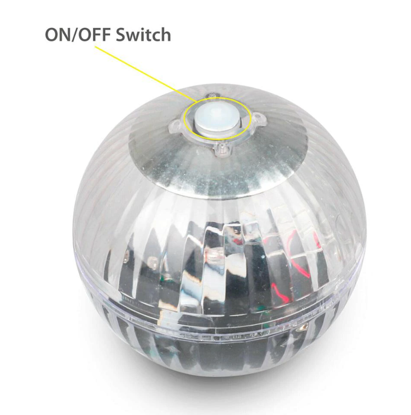 Solar Powered Floating Pool Lamp Rotating RGB LED