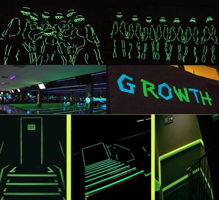 2PC  Glow In The Dark Adhesive Wall Sticker Tape