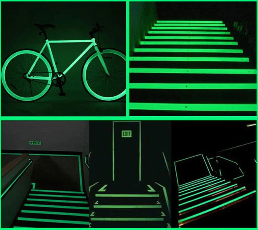2PC  Glow In The Dark Adhesive Wall Sticker Tape