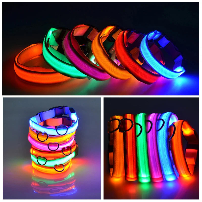 LED Adjustable Light-Up Dog Collar